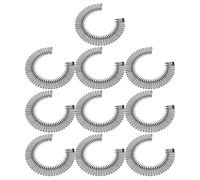 SOLUSTRE Lot de 10 Serrage-têtes Extensibles en Abs Noir, Peigne Circulaire Flexible, Ajustable pour Différentes Tailles de Tête, pour Maquillage et Lavage du Visage