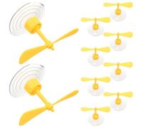 SOLUSTRE Lot de 10 Ventouses Décoratives en Polypropylène pour Casque de Moto Libellules Jaunes Fixation Puissante sans Outil Décoration Amusante et Légère pour Casque Moto Femme et Garçon