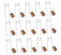 SOLUSTRE Lot de 100 Petites Bouteilles en Verre avec Bouchon en Liège, Petits Bocaux De 2 ML, pour Projets D'artisanat, De Bricolage, De Stockage, De De Mariage