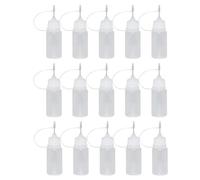 SOLUSTRE Lot De 15 Flacons Compte-gouttes De Colle 30 Ml Plastique Souple Blanc Distribution Précise Artisanat Bricolage Peinture Acrylique
