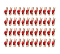 SOLUSTRE Lot de 150 Mini Pinces pour Photos en Bois Coccinelle, Clip de Note Portable et Adhérence Forte pour Projets DIY et Décoration Maison