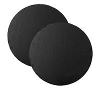 SOLUSTRE Lot De 2 Assiettes En Ardoise Ronde 15cm Plateau De Assiette Multifonctionnelle Pour Sushis Et Steaks Usage Domestique Et Restaurant Design Pratique Et Élégant