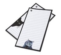 SOLUSTRE Lot de 2 Ensembles D'autocollants Mignons en Papier en Forme de Chat, Notes Adhésives Déchirables et Réinscriptibles pour Garçons et Filles, Organisation de t Usage