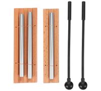 SOLUSTRE Lot de 2 Ensembles D'instruments de Percussion à Main en Bois avec Maillet, Sons Clairs Bavure, pour Méditation et Exercices de Pleine Conscience