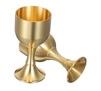 SOLUSTRE Lot De 2 Gobelets Décoratifs En Laiton Pour Banquet Mariage Verre À Vin En Laiton En Métal Gobelet Médiéval Coupe À Vin