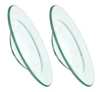 SOLUSTRE Lot de 2 Plats en Verre de Remplacement Transparents 120 Mm pour Chauffe-Cire, Plateau Chauffe-Bougie Résistant la Chaleur, pour Diffuseur D’huiles Essentielles et Aromathérapie