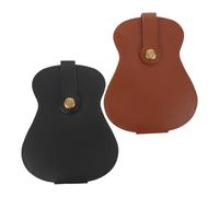 SOLUSTRE Lot de 2 Porte-médiators de Guitare : Sac de Rangement Pliable en PU à 18 emplacements pour médiators de Guitare - Support de Voyage en Cuir PU pour médiators pour Les Amateurs de