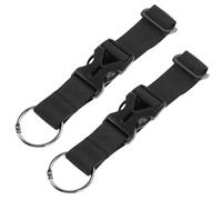 SOLUSTRE Lot de 2 Sangles de Bagages Réglables Noires, Sangles à Boucle Résistantes pour Valise et Paquet à Dos, Accessoires de Voyage Polyvalents, pour Fixer et Suspendre Bagages Pendant