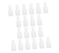 SOLUSTRE Lot De 20 Bouteilles De Vernis à Ongles 10ml Transparentes Pinceau, Flacons En Plastique Anti-fuite, Stockage Portable Pour Gels Et Nail Art, Usage Voyage Et Professionnels