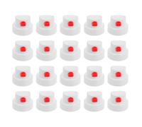 SOLUSTRE Lot de 20 Embouts de Buse pour Bombe Peinture, Bouchons de Pulvérisation en Plastique Blanc Application Uniforme, Faciles à Installer pour Retouche Peinture Graffiti