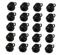 SOLUSTRE Lot de 20 Passe-Fils en Nylon Protecteurs De Câble pour Cordons D’Alimentation, Protection Anti-trction Et Isolation des Fils, Usage Informatique Et Électroménager, Couleur Noire