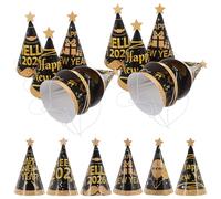 SOLUSTRE Lot de 24 Chapeaux de Fête en Papier Forme Cône Légers et Faciles à Ranger pour Soirée du Nouvel An et Dîners Entre Amis Ambiance Festive et Conviviale