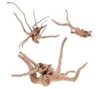 SOLUSTRE Lot de 3 Branches de Bois flotté pour Aquarium, décorations pour Reptiles, Branches de Bois Assorties pour décoration Aquatique et Aquariums d'eau Douce