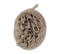 SOLUSTRE Lot de 3 Éponges de Bain Fleurs Denses, Filet à Bulles Exfoliant, Couleurs Kaki, Café Foncé et Rose Foncé, Accessoire Doux et Résistant pour Nettoyage Corporel et Relaxation