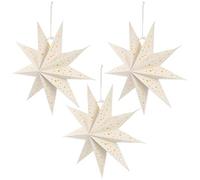 SOLUSTRE Lot de 3 étoiles en Papier - 35 cm - Décoration de fenêtre - Étoile 3D - Décoration de Noël pour Nouvel an - Décoration de fête