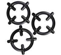 SOLUSTRE Lot de 3 Supports à Casseroles Ronds en Fer pour Cuisinière à Gaz, Plaques de Cuisson Compatibles Moka et Manique à Lait, Anneaux de Support Résistants pour Poêles et Cafetières,