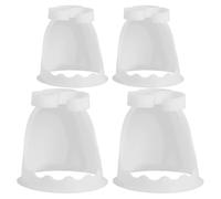 SOLUSTRE Lot de 4 Bases Porte-fleurs en Pp Blanc pour Fixation Facile de Composition, Support Décoratif et Pratique, pour Fleuristes et Coffee Shop