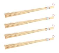 SOLUSTRE Lot de 4 Bâtons de Massage en Bambou Ergonomiques pour Thérapie de Relaxation à Domicile, Pression Douce et Portable pour Dos et Corps