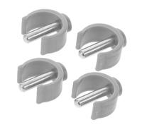 SOLUSTRE Lot de 4 Clips de C pour Béquilles et Cannes, Accessoires Abs et Acier, Maintien Sécurisé Antidérapant, pour Personnes Âgées et Handicapées