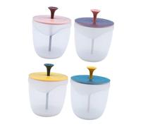 SOLUSTRE Lot De 4 Mousseurs à Bulles Mini 60 Ml, Appareil à Bullage Visage, Nettoyant Visage Moussant, Usage Quotidien, Couleurs Variées (rose, Bleu, Jaune, Violet
