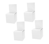 SOLUSTRE Lot de 4 Urnes en Papier Blanc pour Vote et Tirage Sort, Résistantes la Déformation la Casse, pour Réunion Annuelle d'entreprise et Rassemblement