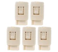 SOLUSTRE Lot de 5 douilles à deux broches : douille G9 en céramique avec base en plastique à dents complètes pour ampoule halogène à incandescence LED à culot G9