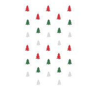 SOLUSTRE Lot de 5 guirlandes de Noël en Papier, banderoles 3D à Suspendre, décorations Rouges, Blanches et Vertes pour fêtes de Fin d'année