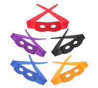SOLUSTRE Lot de 5 Masques Demi-visage Style Justicier pour Hommes en Pvc Composite Léger, Cosplay de Masque Polyvalent et Stylé pour Fêtes D'halloween et Soirées Costumées