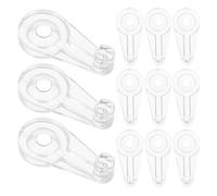 SOLUSTRE Lot de 50 Set de Clips de Fixation pour Portes de Placard en Verre avec Vis 4x16, Support Pince en Verre Transparent, Adaptés pour Armoires et Miroirs, pour Salle de Bain, Kit