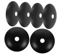 SOLUSTRE Lot de 6 Rosaces Plafond 50 Mm en Métal Noir pour Luminaire Suspendu, Cache Lampe Plafond Rond Incurvé, Accessoires Décoration Intérieure pour Salon Chambre Bureau