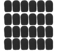 SOLUSTRE Lot de 60 mini pare-brises en mousse pour microphone, légers, pour conférences et activités de plein air, noirs