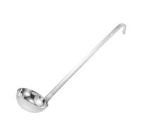 SOLUSTRE Louche à Soupe Acier Inoxydable Manche Long avec Crochet Antidérapant Cuillère de Service Robuste pour Sauce Soupe et Ragoûts Capacité pour Cuisine Professionnelle