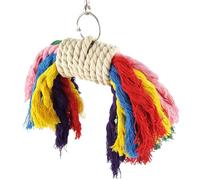 SOLUSTRE Mâcher Saines Coton Facile Perroquet Corde en et Colorée de pour à Installer la Favorise des Dents Plusieurs Styles Cage, pour Perruches Gris D'afrique Plusieurs Styles