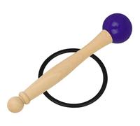 SOLUSTRE Maillet de Bol Chantant en Cristal avec Anneau en Caoutchouc, Manche en Bois pour Percussion Précise, Ensemble Pliable et Élastique Adapté aux Bols Chantants