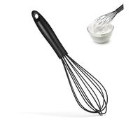 SOLUSTRE Main Silicone Ergonomique Rayures pour Cuisine Batteur Œufs Manuel avec Manche PP Ballon Polyvalent pour Émulsionner