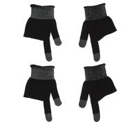 SOLUSTRE Manchons pour Doigts de Jeu Haute Sensibilité Anti-Transpiration en Matériau Synthétique Léger et Respirant, 1 Paire Noire pour Gaming Tactile Mobile