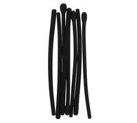 SOLUSTRE Manchons Protège-branches de Lunettes en Silicone Noir Antidérapant, Cylindriques, 4 Paires, Adaptés pour Jambes à Lunettes de 0,9 à 1,2mm, pour Voyage et Sport