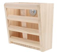 SOLUSTRE Mangeoire en Bois Rack Synthétique Khaki Lisse pour Lapin et Cochon d'Inde Facile à, pour Cage Intérieure de Petits Animaux