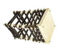 SOLUSTRE Mangeoire pour Lapin en Bois Système de Boucle, Organiseur Pratique pour Foin, Prévient la Suralimentation, pour Petits Animaux Domestiques