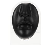 SOLUSTRE Mannequin de Nez en Silicone Noir avec Support pour Pratique de Piercing Réaliste, Modèle Flexible pour Boutiques de Piercing et Formations