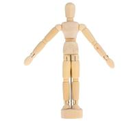 SOLUSTRE Mannequins en Bois pour Dessin 2 Pièces, Léger et Articulé Support, pour Artistes et Décoration de Maison ou Salle de Classe