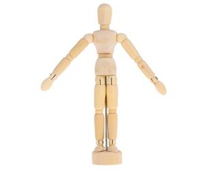 SOLUSTRE Mannequins en Bois pour Dessin 2 Pièces, Léger et Articulé Support, pour Artistes et Décoration de Maison ou Salle de Classe