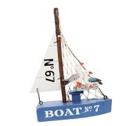 SOLUSTRE Maquette Bateau Décorative pour Bureau Modèle de Voilier Méditerranéen Décoration de Chambre Symbolisant la Bonne Fortune pour et Événements Nautiques