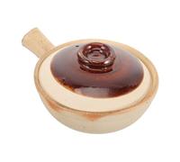 SOLUSTRE Marmite Maison en Céramique 500ml avec Double Poignée pour Cuisson Uniforme, Faitout pour Mijoter Soupe et Ragoût la Maison