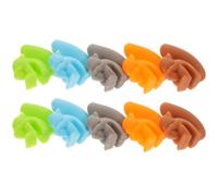 SOLUSTRE Marqueurs de Verres à Vin en Silicone 10pcs D'écureuil pour Identifier Boissons et Tenir Sachets de Thé, Décoratifs et Festifs pour Rassemblements