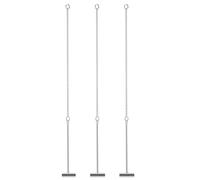 SOLUSTRE Marteaux à Bouton D'alarme Poignée Ergonomique Argenté Lot de 3 Conçus pour Usage Répété en D'urgence Espaces Publics et Privés