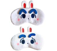 SOLUSTRE Masque de Sommeil pour Garçon et Filles 2pcs en Velours Ajustable Confortable pour Soulager la Fatigue Oculaire Lors des Siestes ou Voyages Plusieurs styles