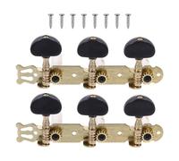 SOLUSTRE Mécaniques de Accessoires pour Réparation et Réglage de Guitare Noires en Métal et Plastique, Accordage Rapide Triptyque 1 Set Complet