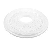 SOLUSTRE Médaillon de Plafond Blanc en Pu et Pvc, Décoration Élégante pour Plafonnier, Installation Facile, Adapté pour Maison et Bureau