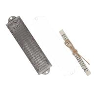 SOLUSTRE Mezouzah Décorative Vintage en Métal Argenté avec Parchemin, Objet Religieux Unique pour Décoration Intérieure et Rituels Religieux, Présent Original